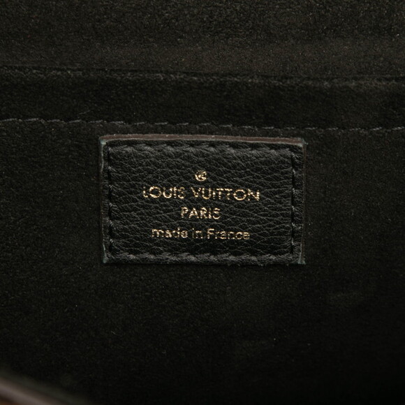 LOUIS VUITTON Black Monogram Leather Shoulder Bag